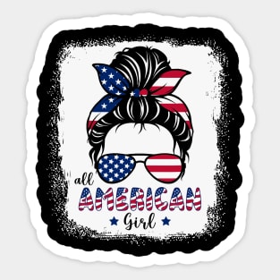 All American Girls 4th of July Bleached Sticker